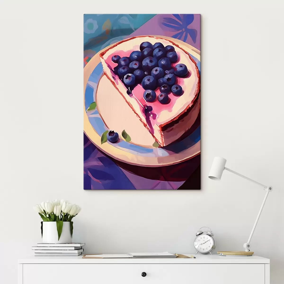 murales de pared Tarta de queso con arándanos s45230