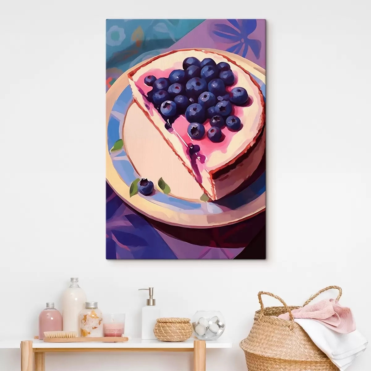 murales de pared Tarta de queso con arándanos s45230