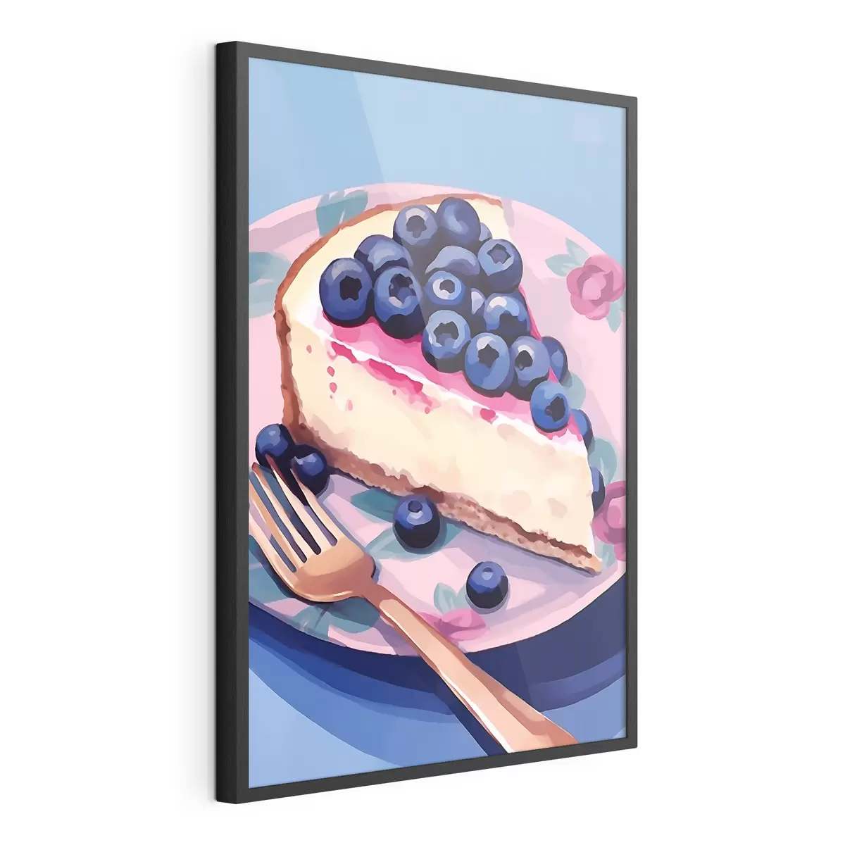 Poster Tarta de queso con arándanos f45229