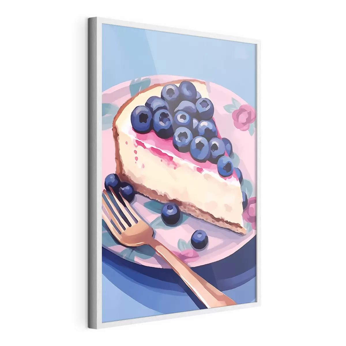 Poster Tarta de queso con arándanos f45229
