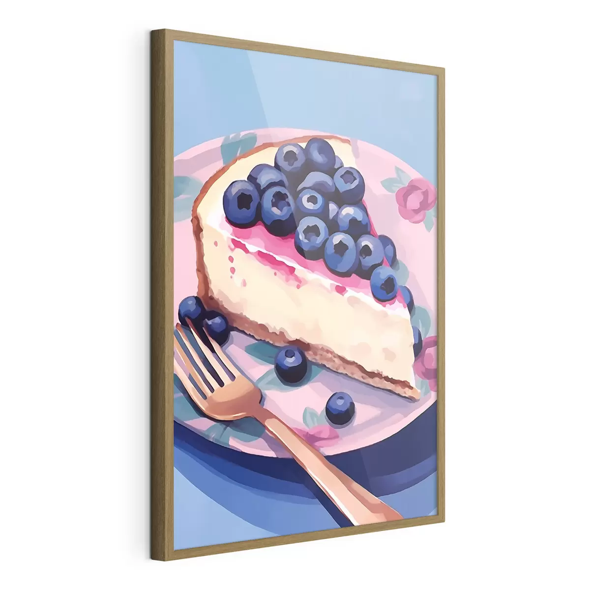 Poster Tarta de queso con arándanos f45229