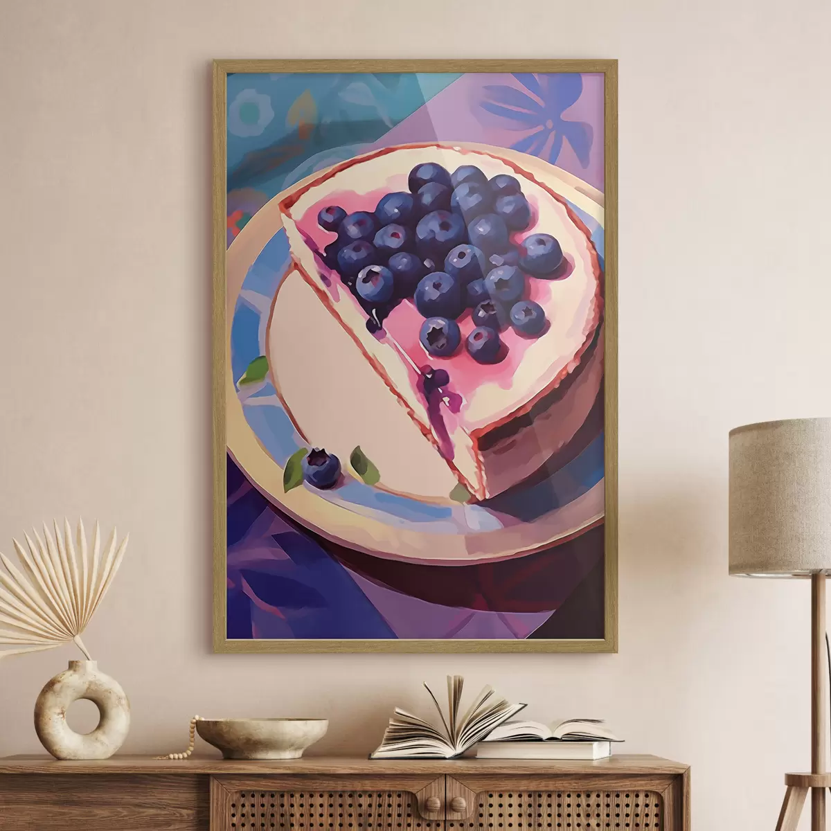 Poster Tarta de queso con arándanos f45230