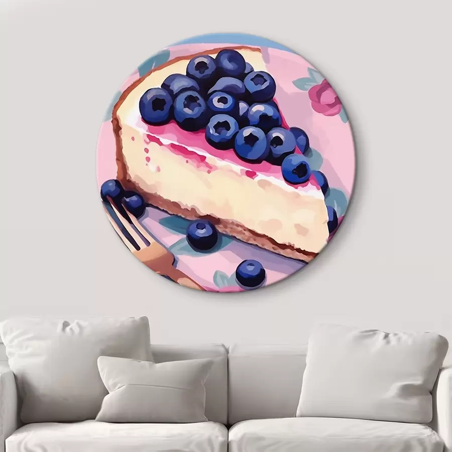 murales de pared Tarta de queso con arándanos r45228