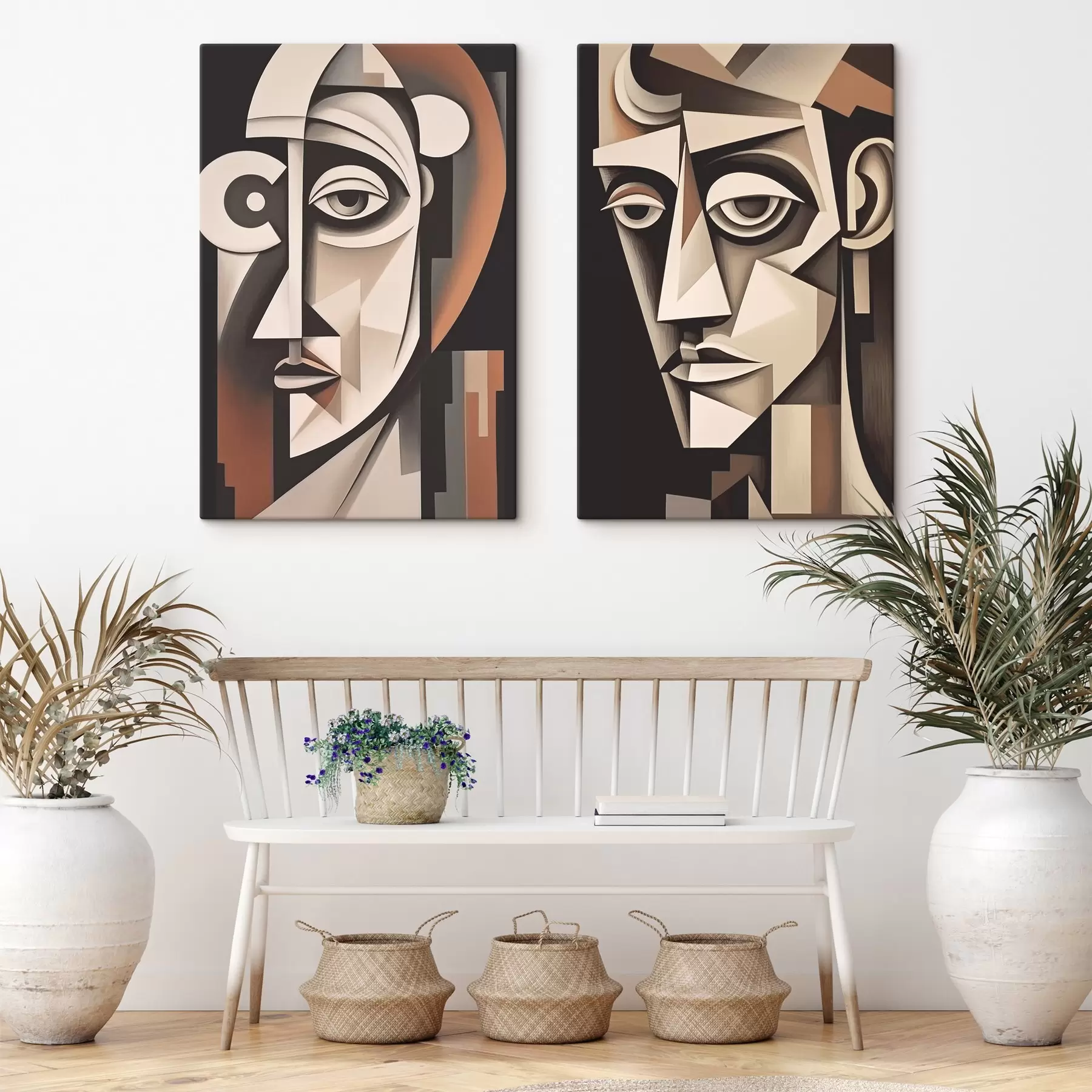 murales de pared Retratos abstractos de estilo cubista m00550