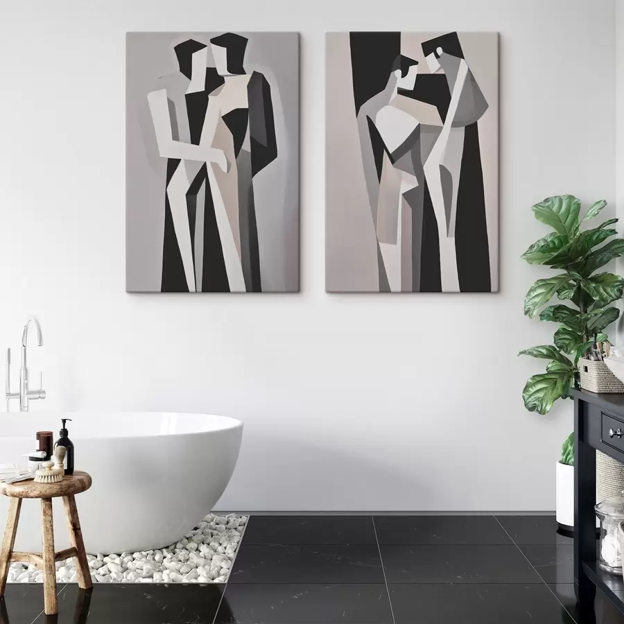 murales de pared Parejas geométricas abstractas m00517