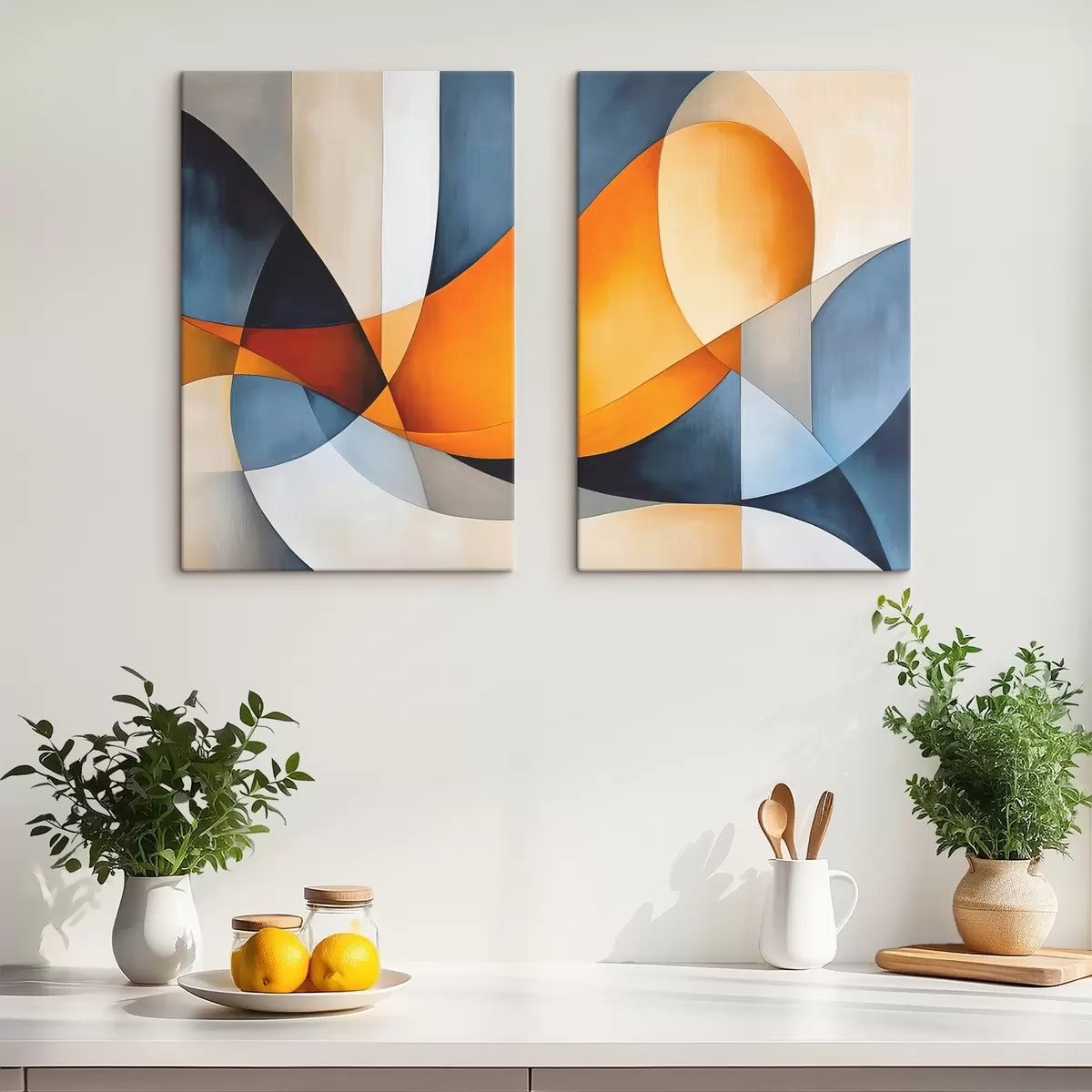 murales de pared Abstracción con formas geométricas. m00540