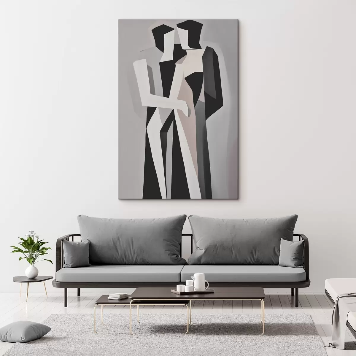 murales de pared Figuras abstractas en monocromo s45155