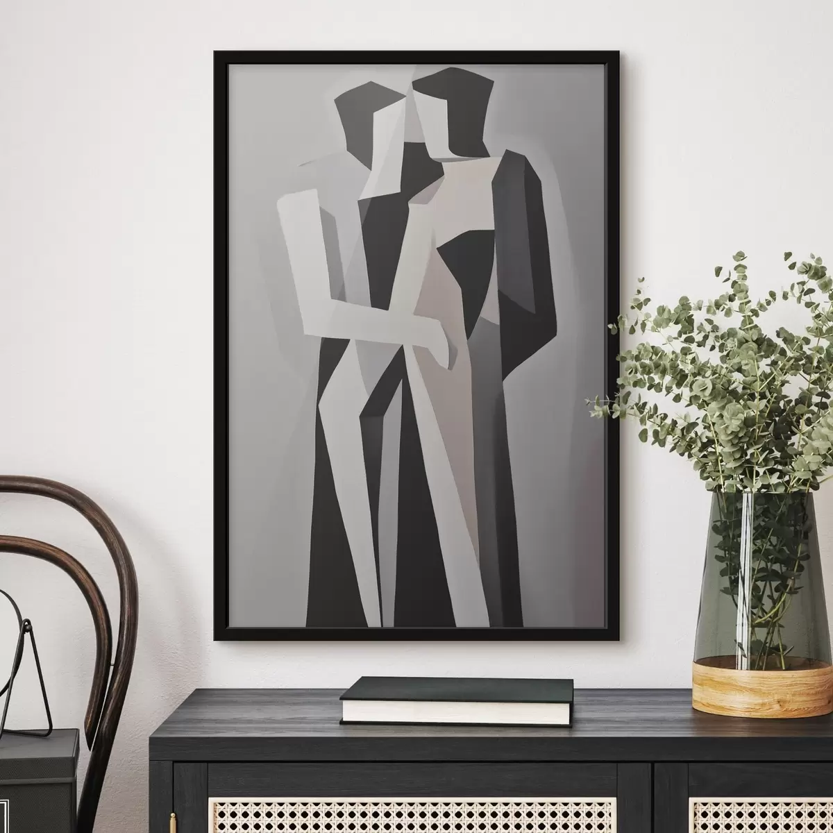 Poster Figuras abstractas en monocromo f45155
