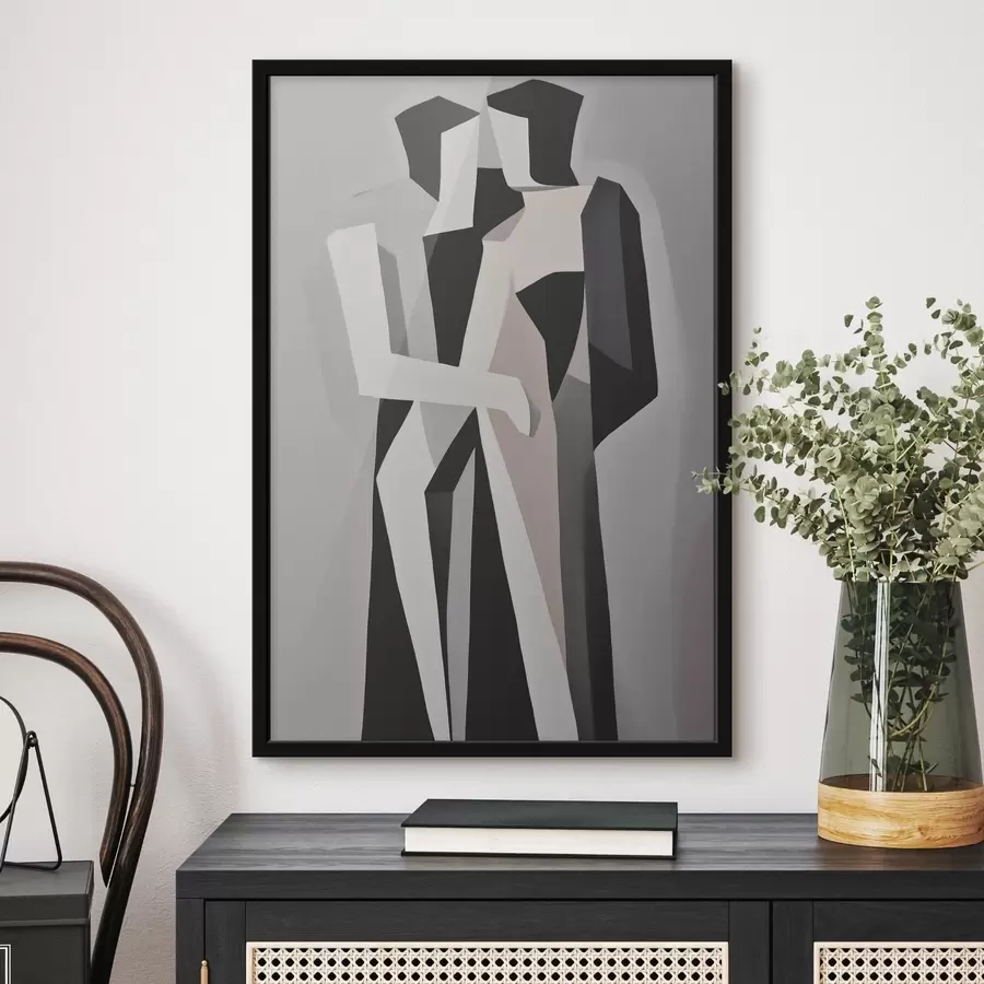 murales de pared Figuras abstractas en monocromo f45155