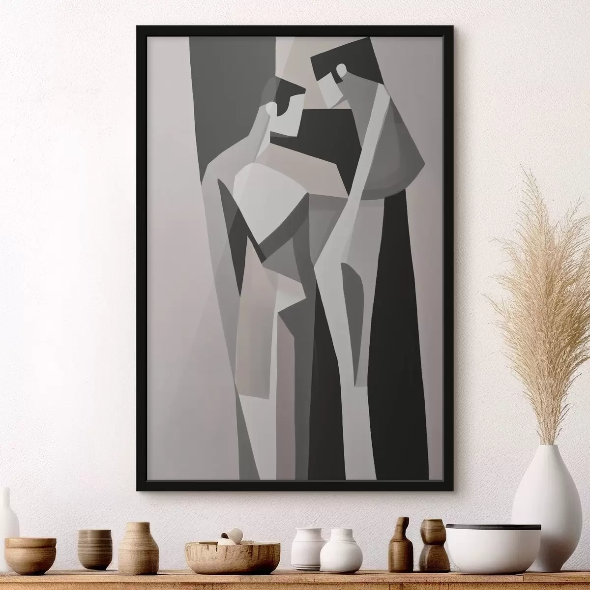 Poster Composición geométrica de pareja f45156