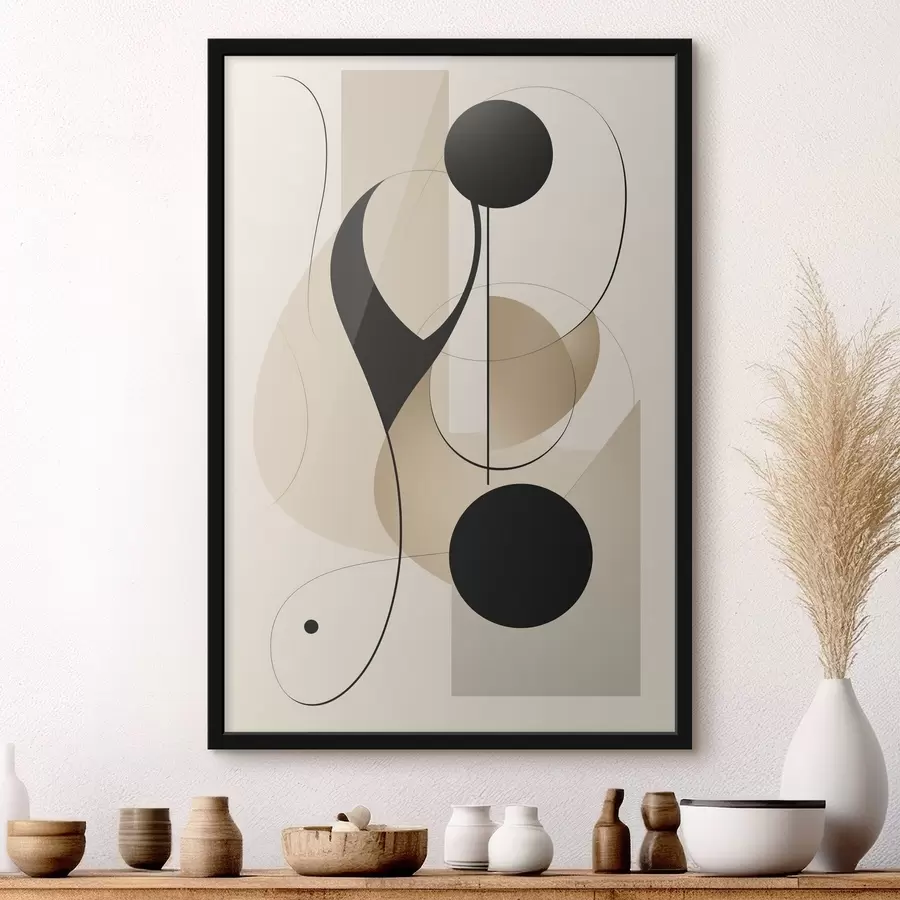 murales de pared Curvas y formas abstractas f45197