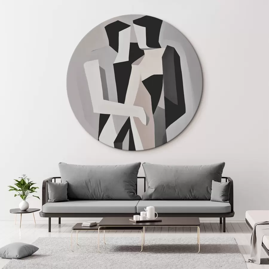 murales de pared Figuras abstractas en monocromo r45155
