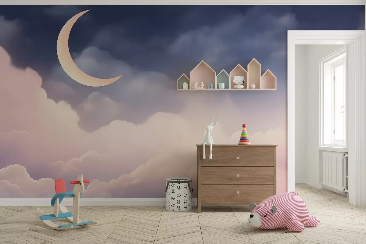 murales de pared Las nubes y la luna w04330