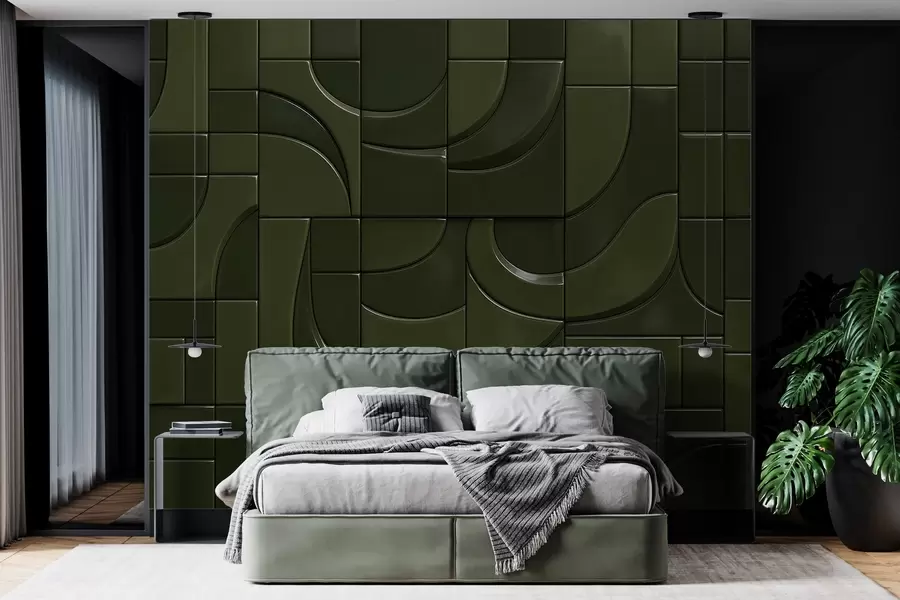 murales de pared Imitación de paneles brillantes w04325