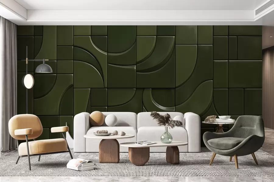 murales de pared Imitación de paneles brillantes w04325