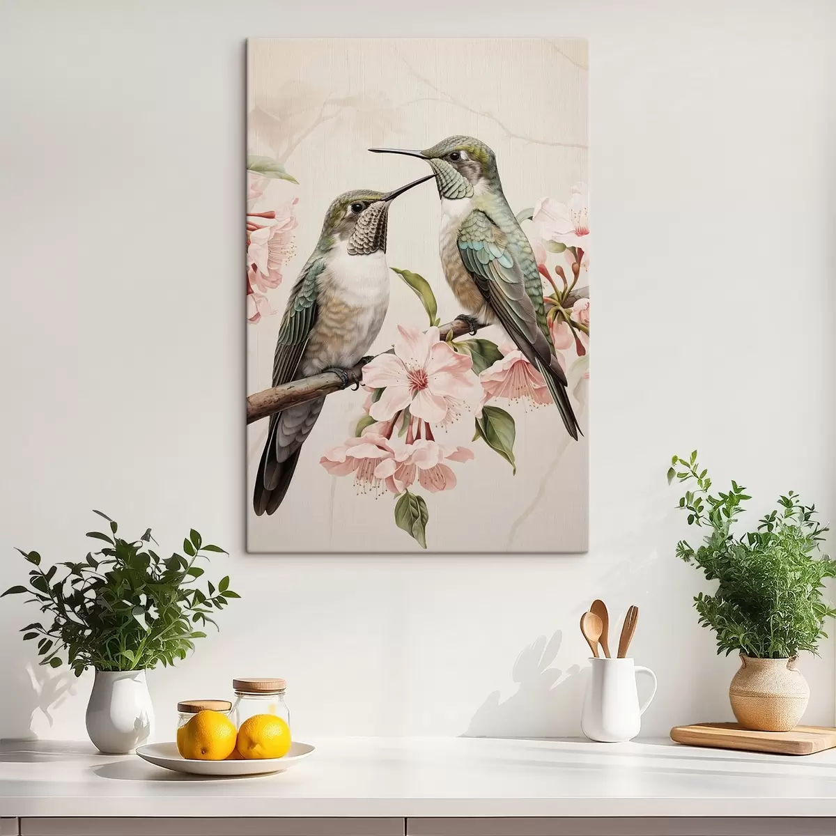 murales de pared Una pareja de pájaros en una rama s44550