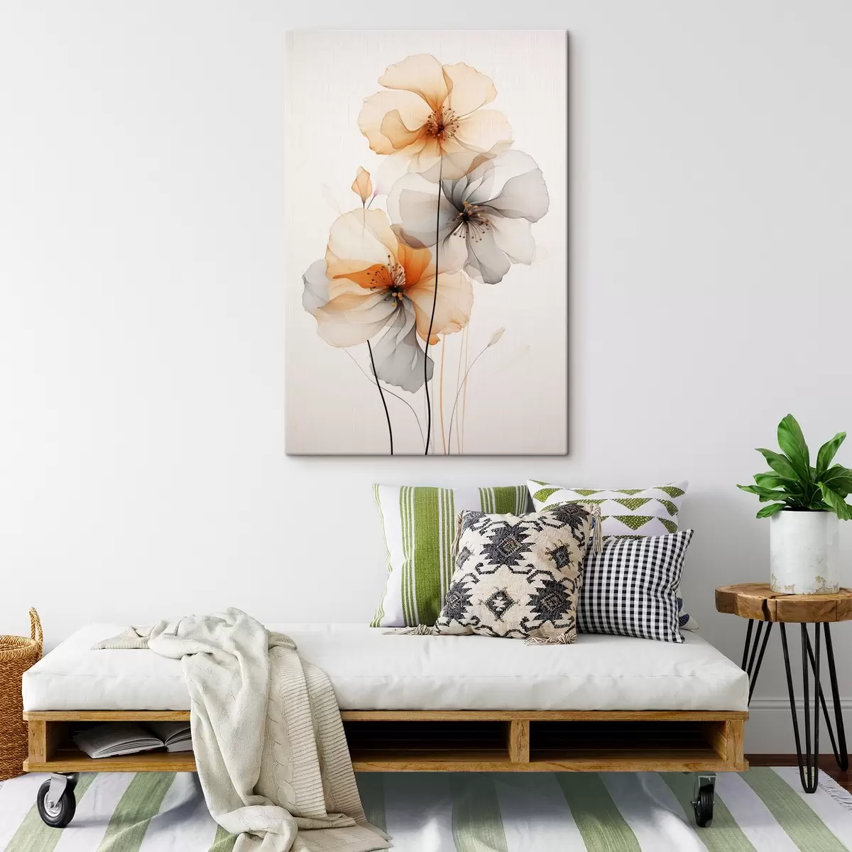 murales de pared Flores abstractas translúcidas s44558