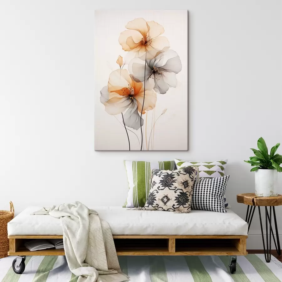 murales de pared Flores abstractas translúcidas s44558