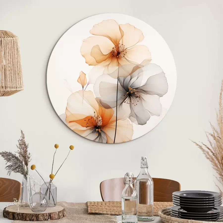murales de pared Flores abstractas translúcidas r44558