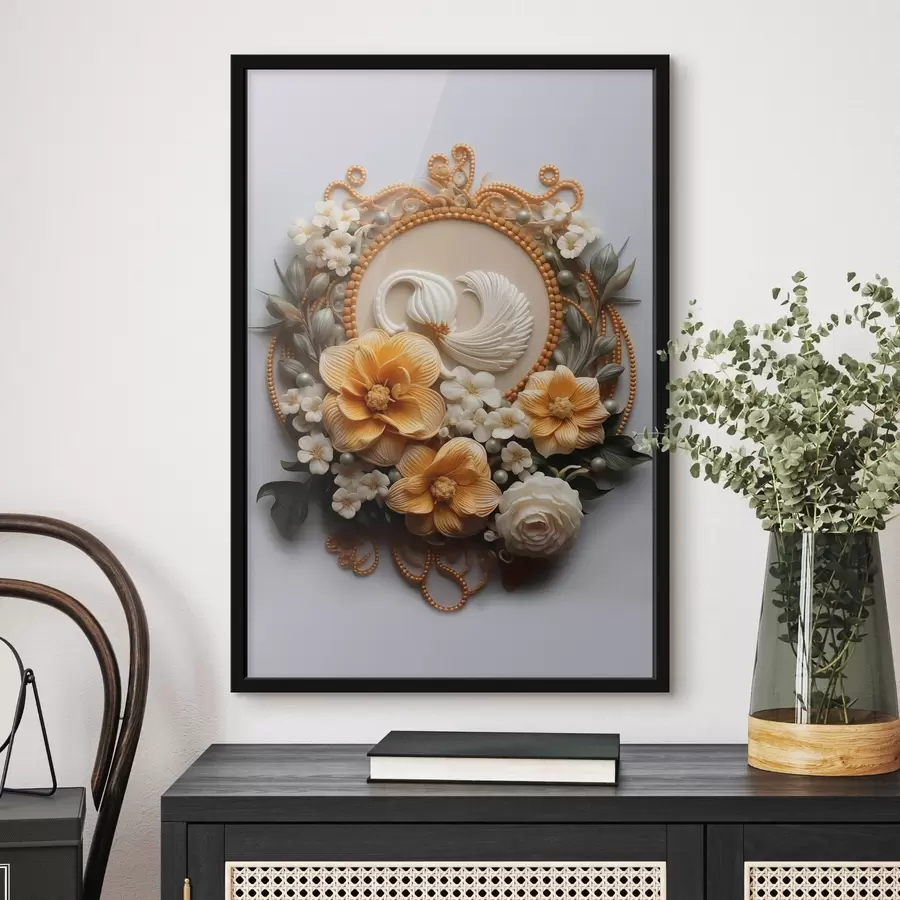 murales de pared Composición abstracta de flores f44553