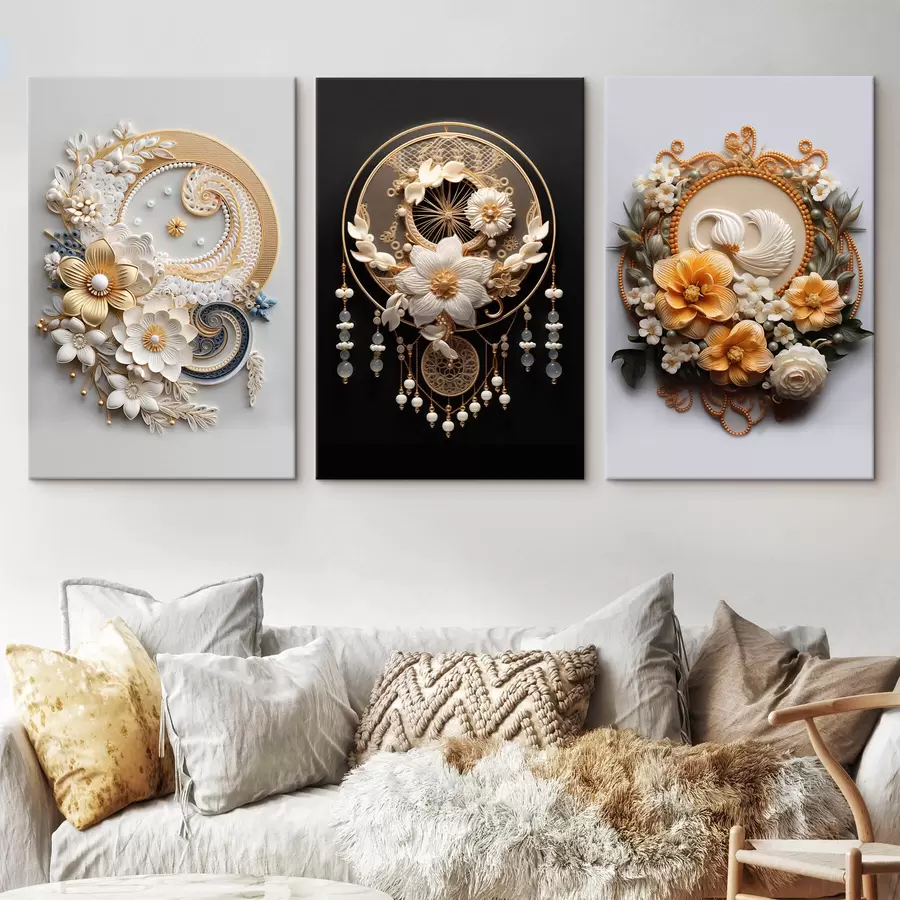 murales de pared Composiciones abstractas de flores m00561