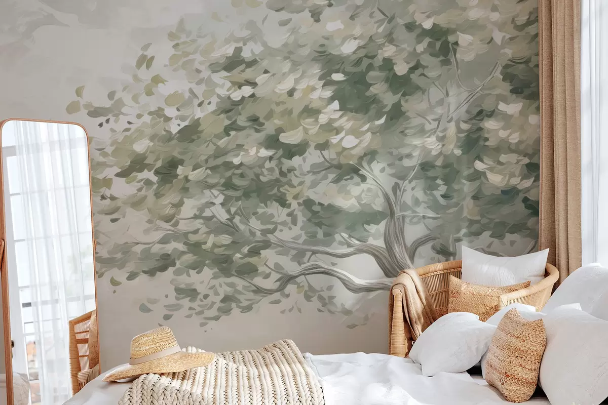 murales de pared Árbol imitación de pintura w04356