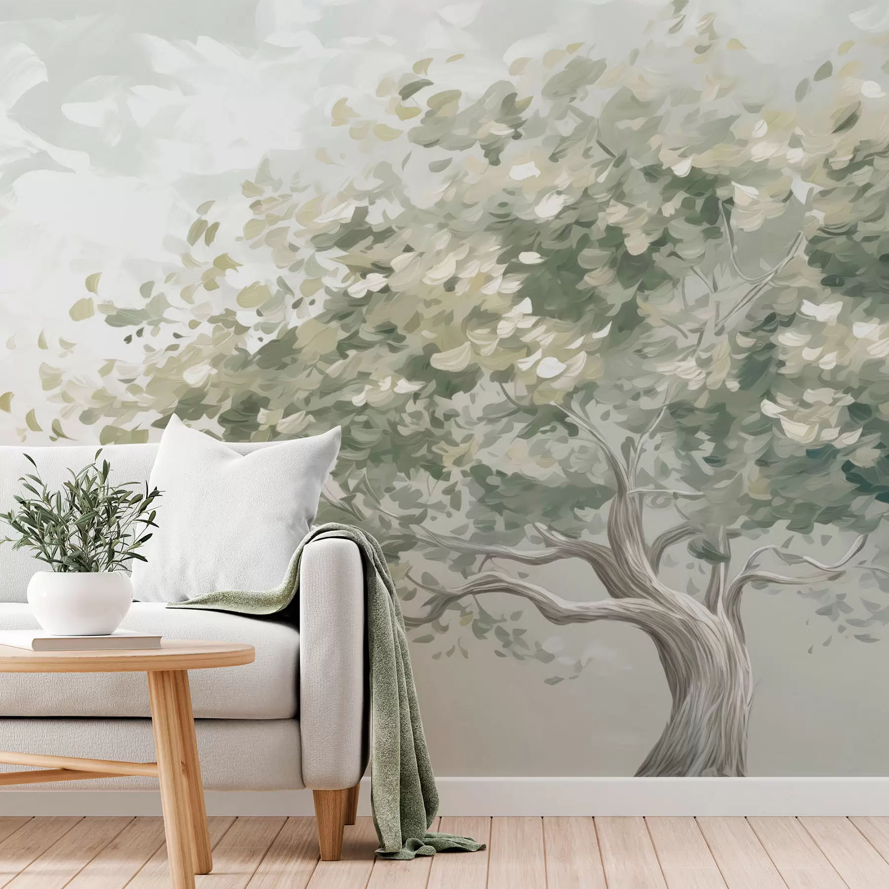 murales de pared Árbol imitación de pintura w04356