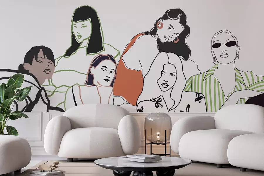 murales de pared Chicas w04359