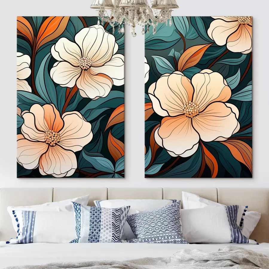 murales de pared flores coloridas m00554