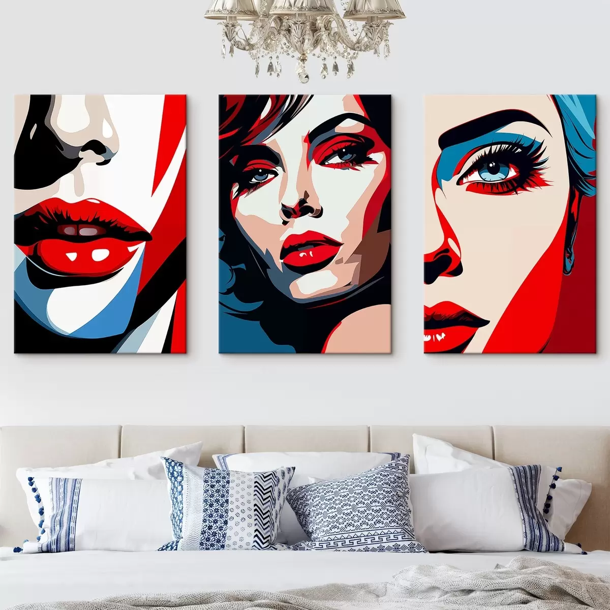 murales de pared Caras de colores m00558