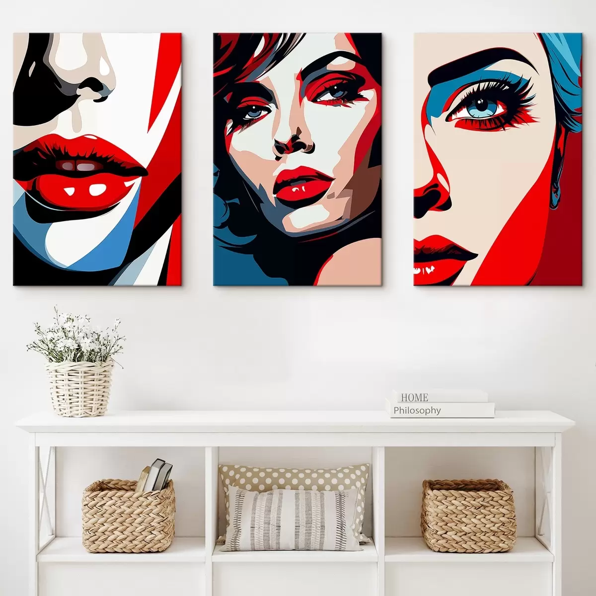 murales de pared Caras de colores m00558