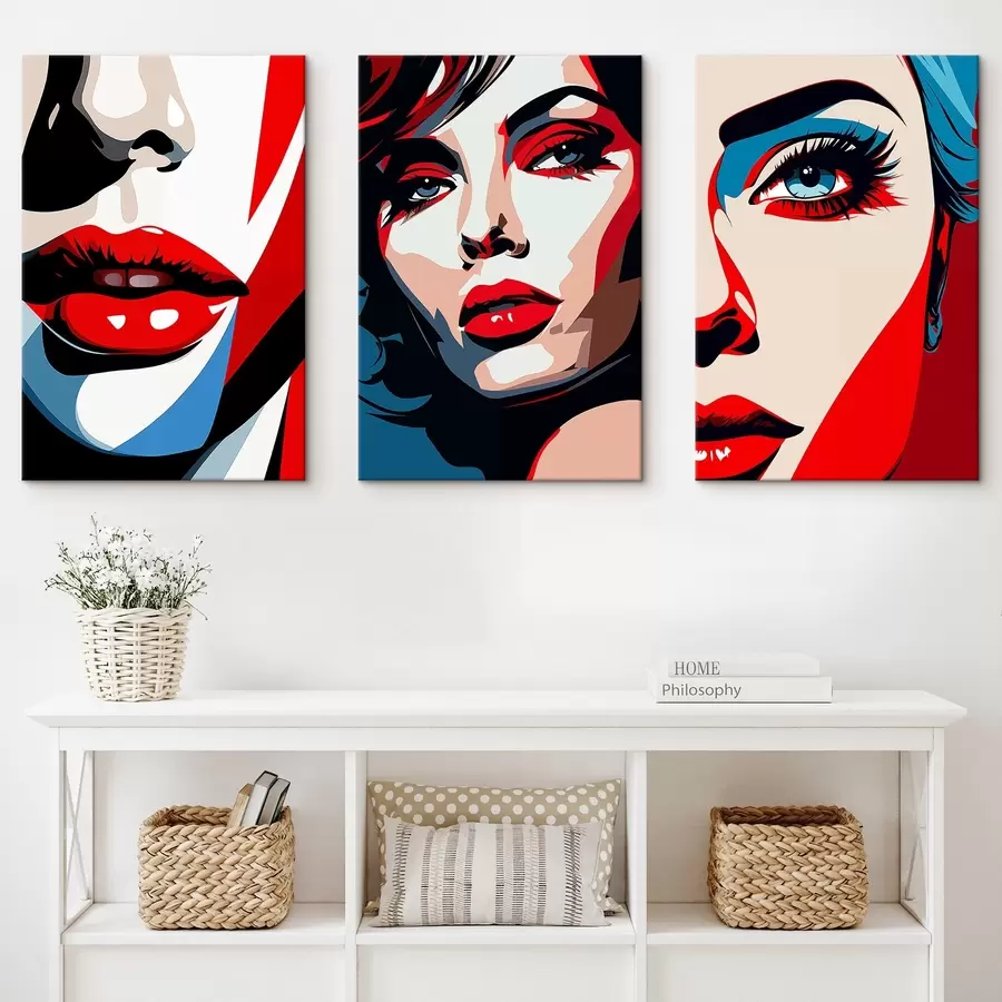 murales de pared Caras de colores m00558