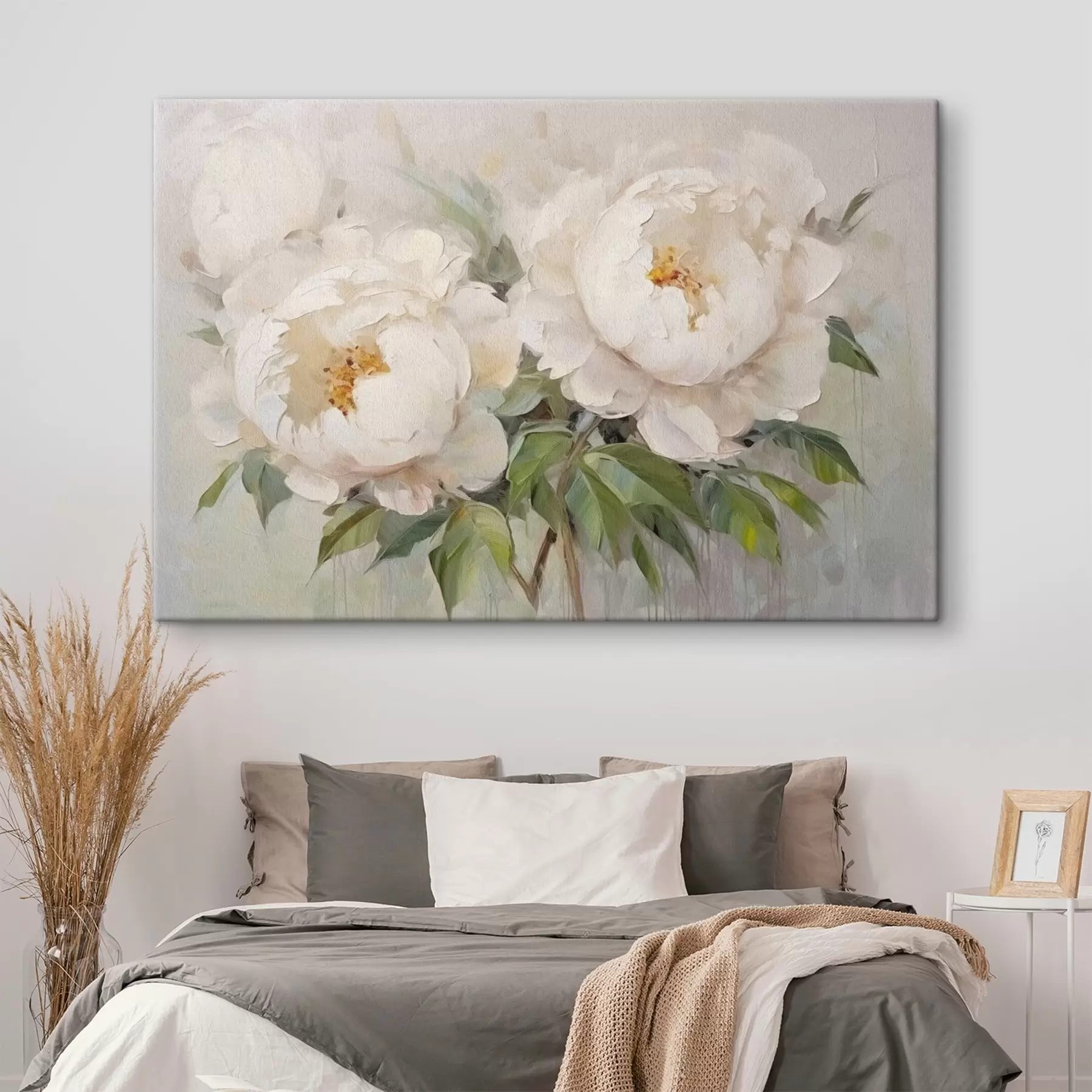 murales de pared Delicadas peonías blancas s45268