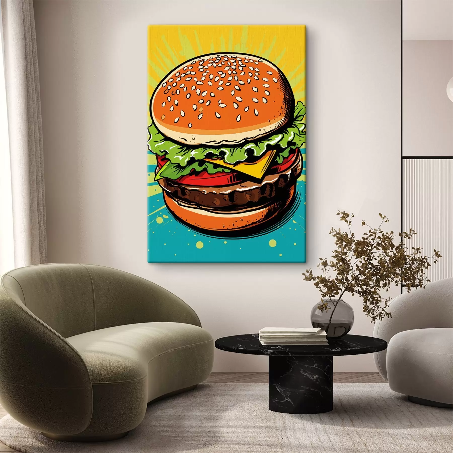 murales de pared Hamburguesa  s45277