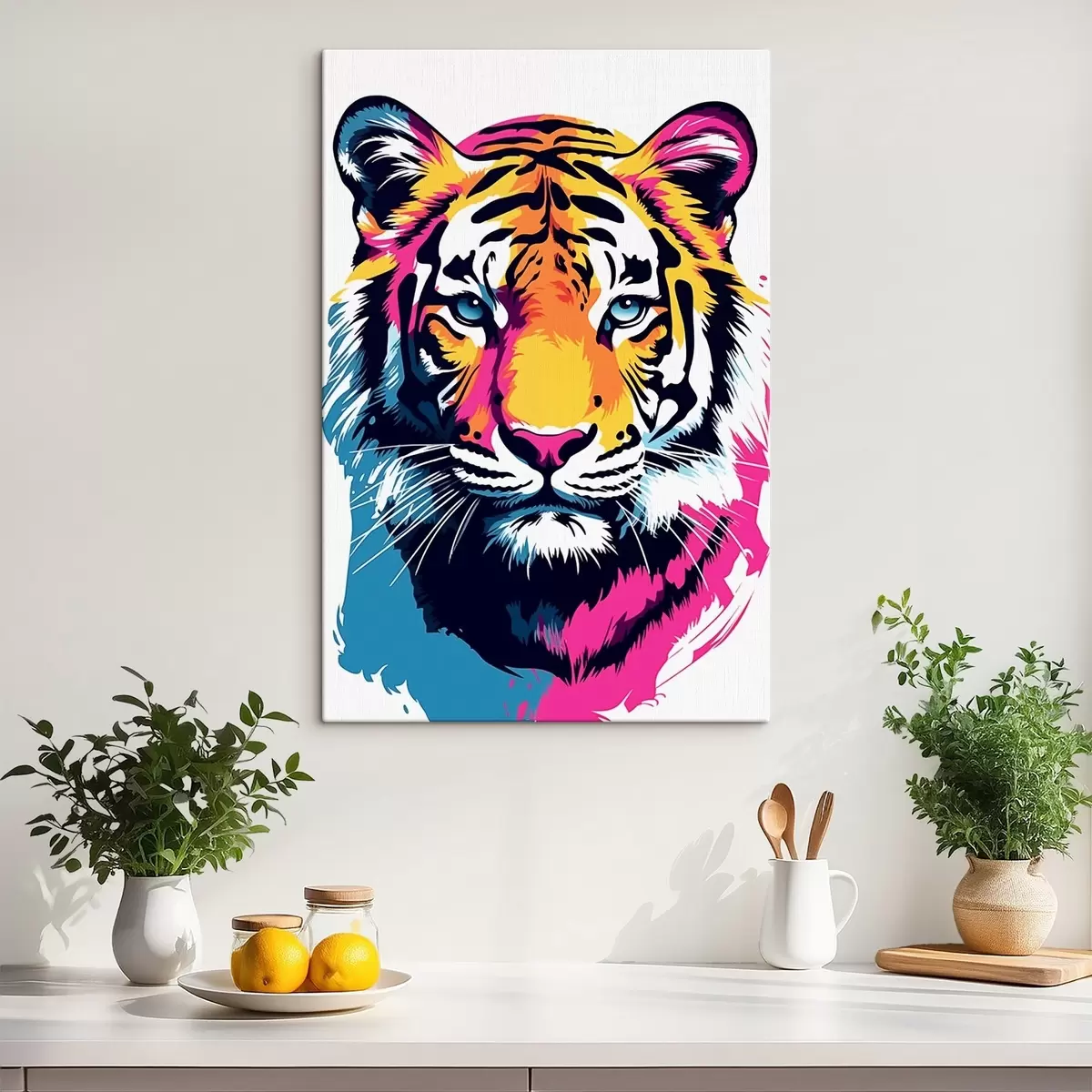 murales de pared Tigre de neón s45278