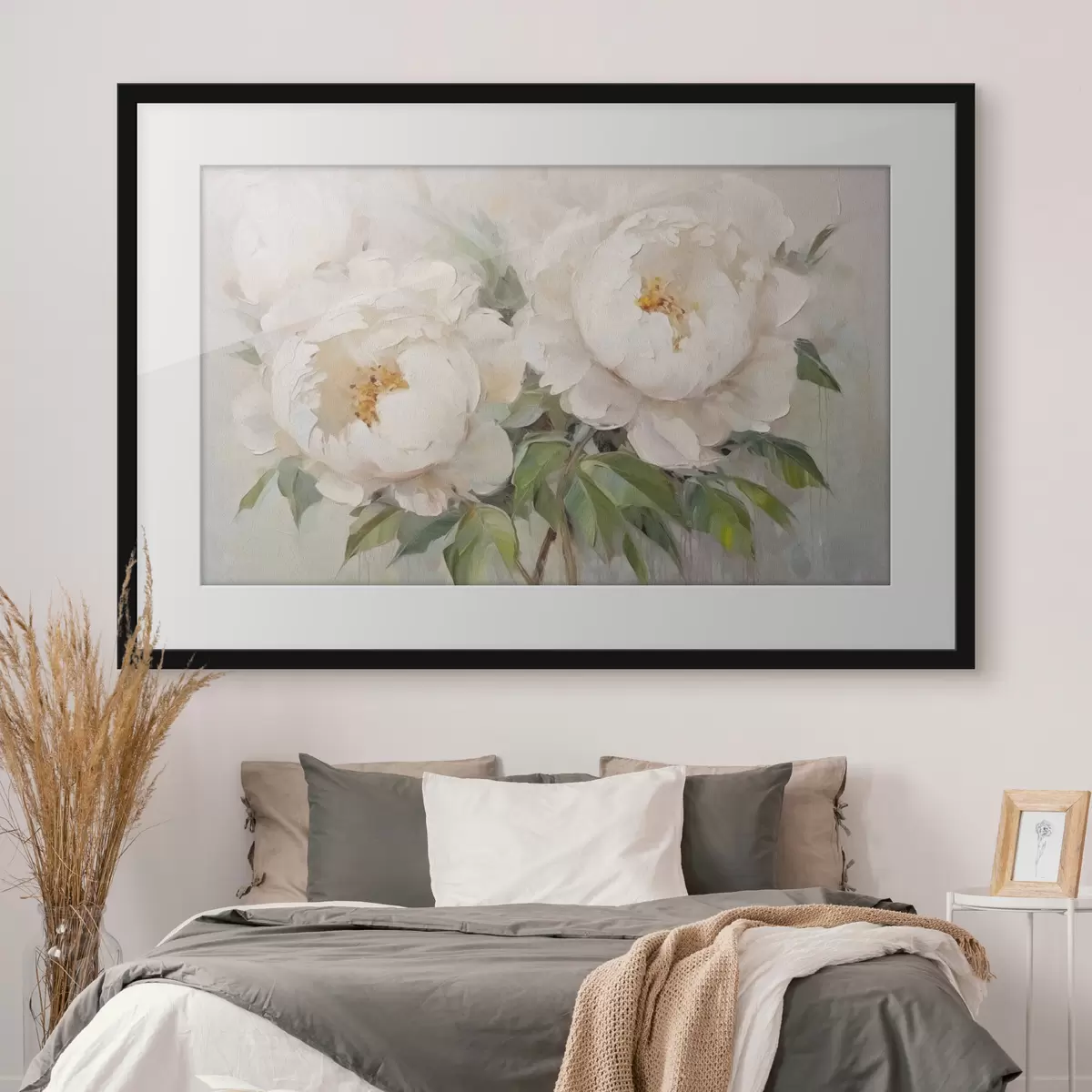 Poster Delicadas peonías blancas f45268