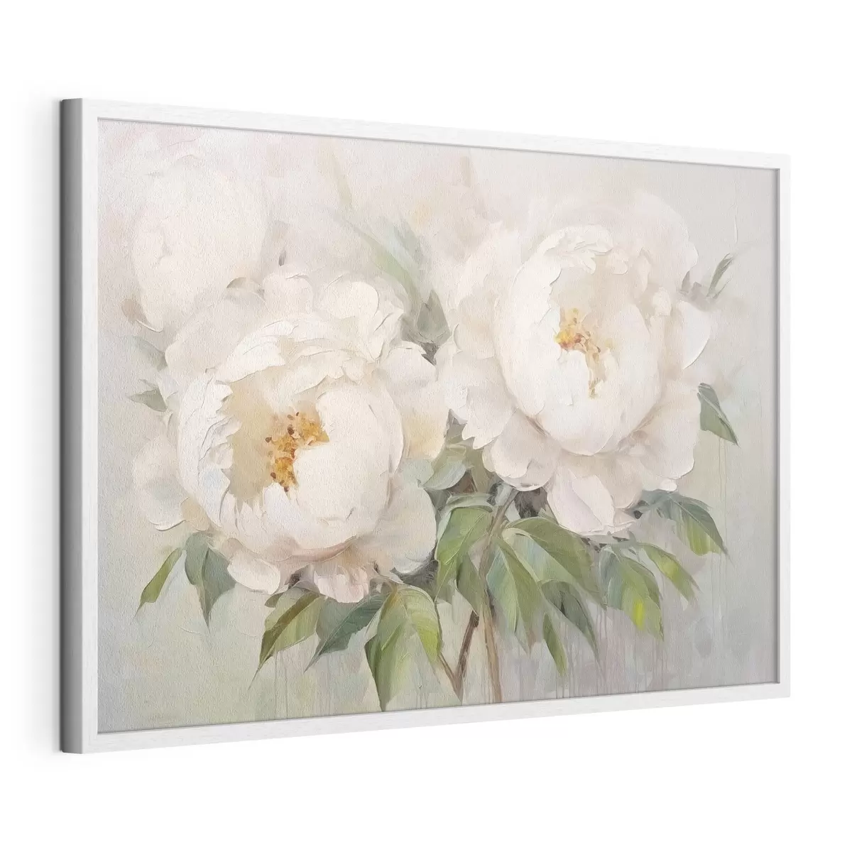 Poster Delicadas peonías blancas f45268