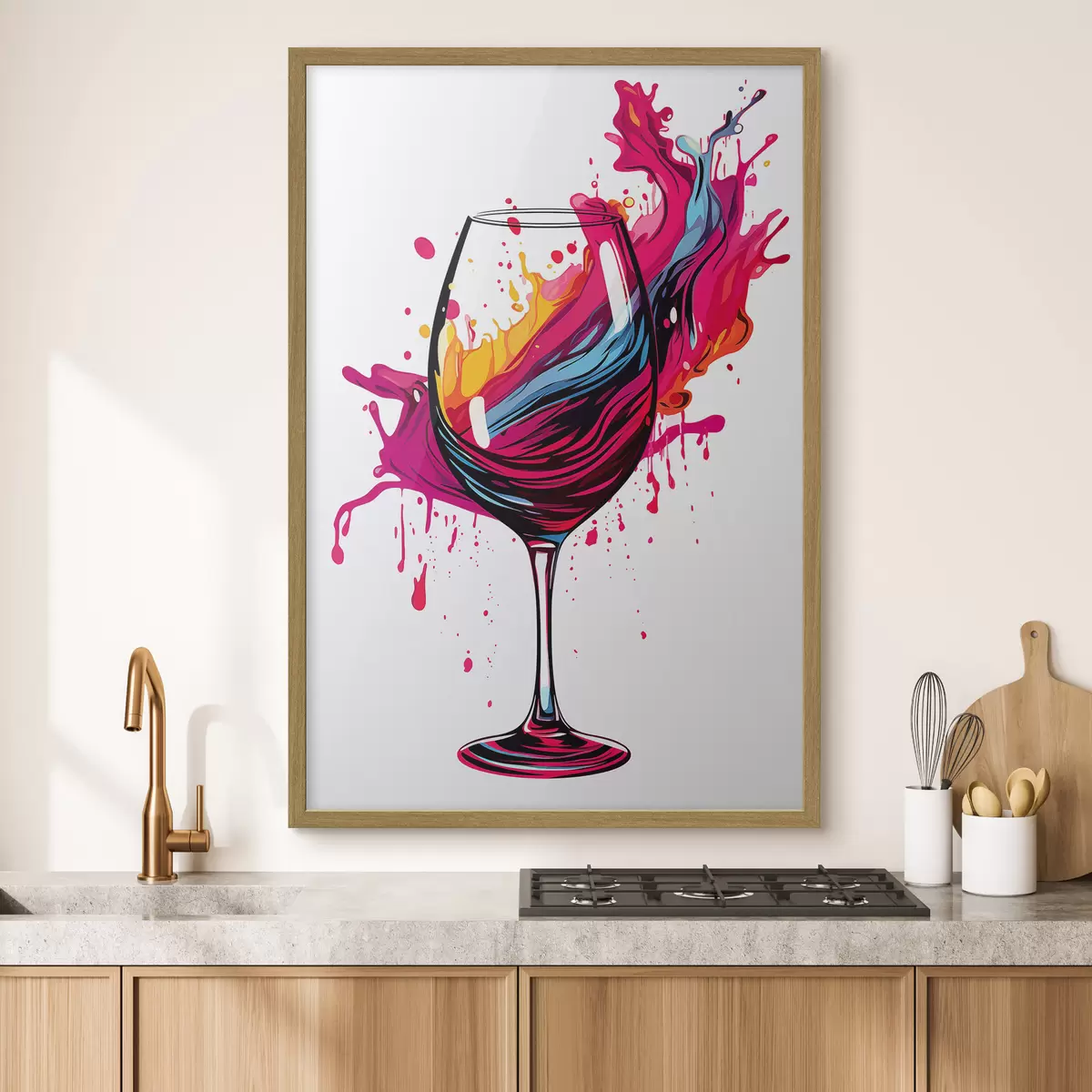 Poster Un vaso con pinturas f45269