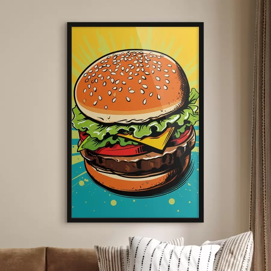 murales de pared Hamburguesa f45277