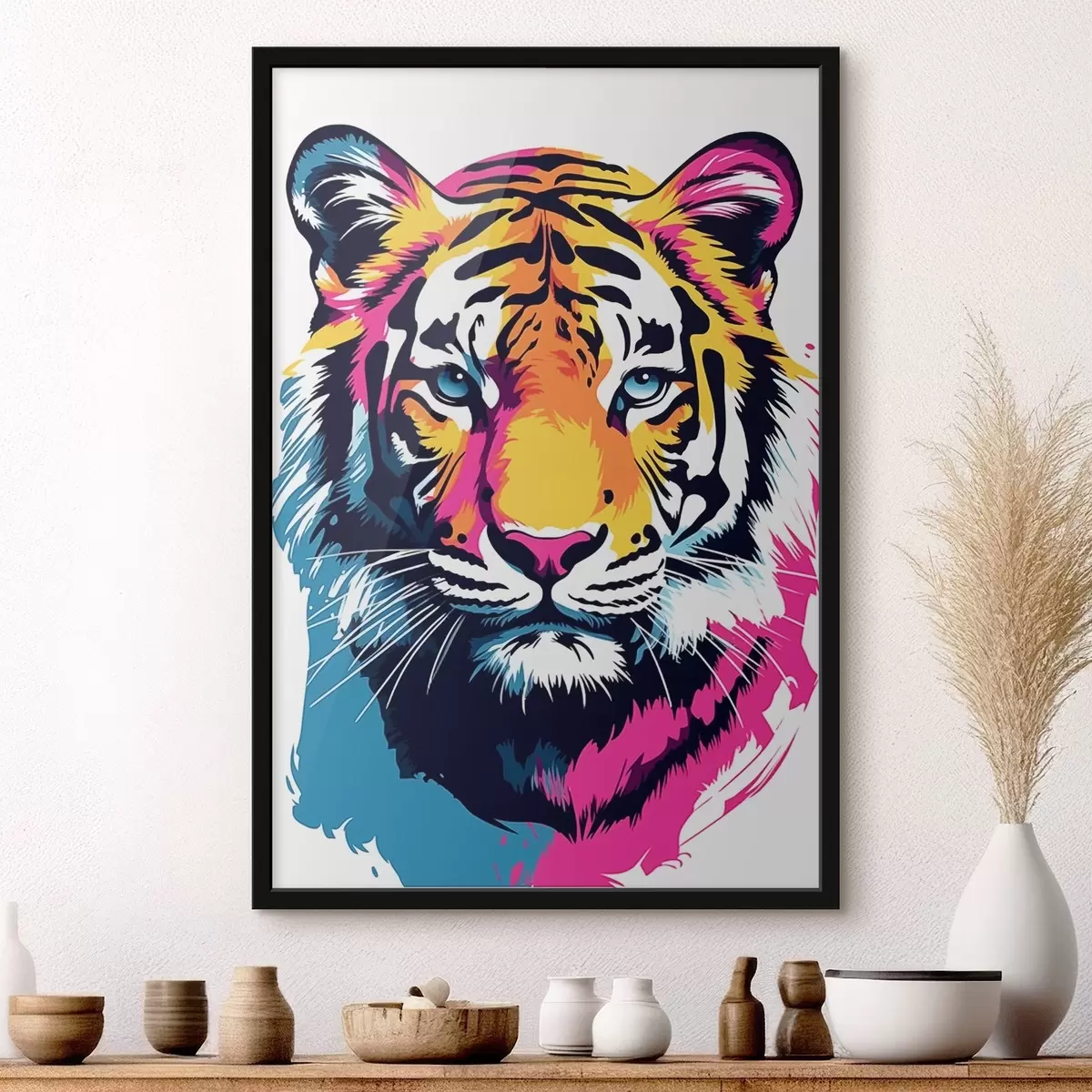 Poster Tigre de neón f45278