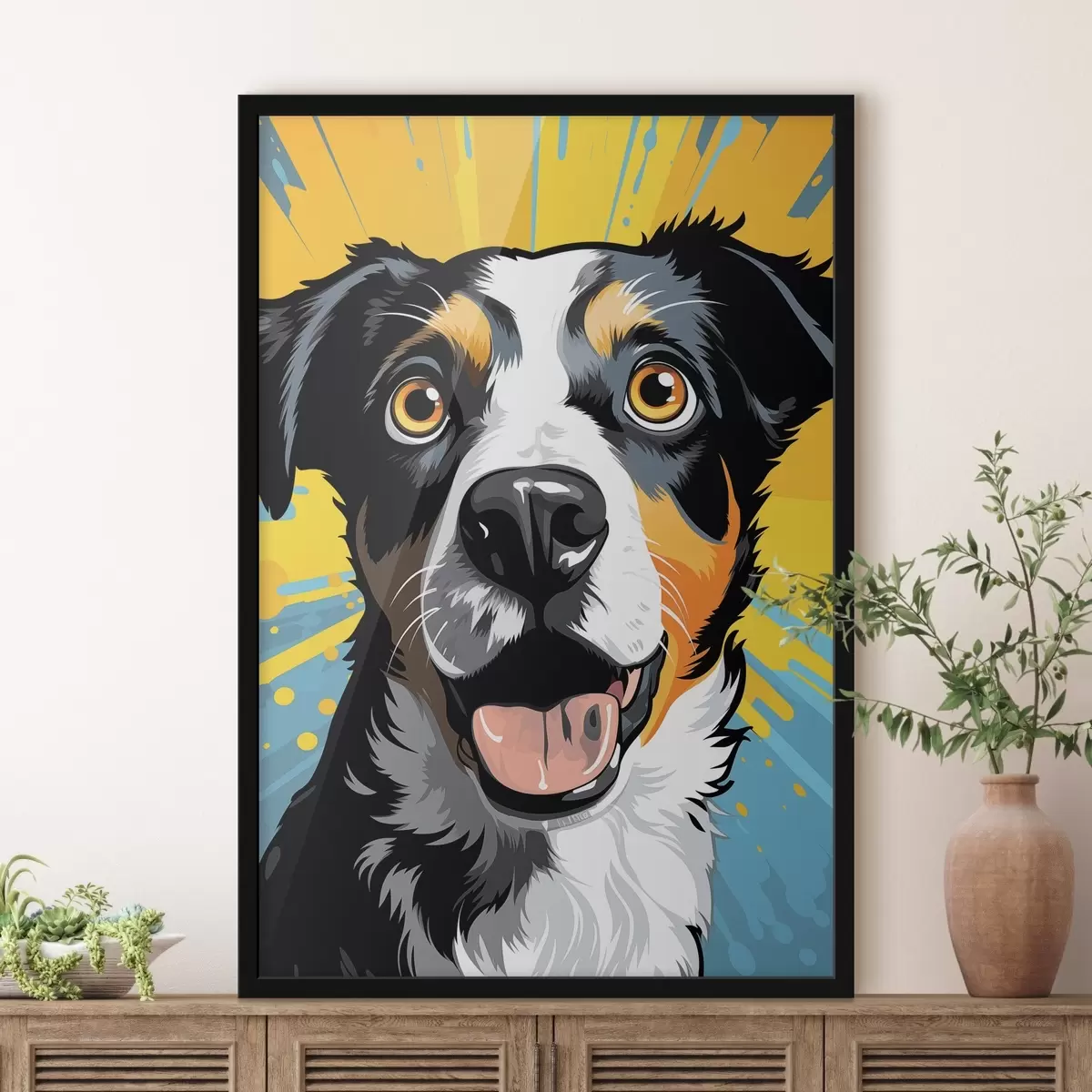 Poster Perro feliz Pop Art f45279
