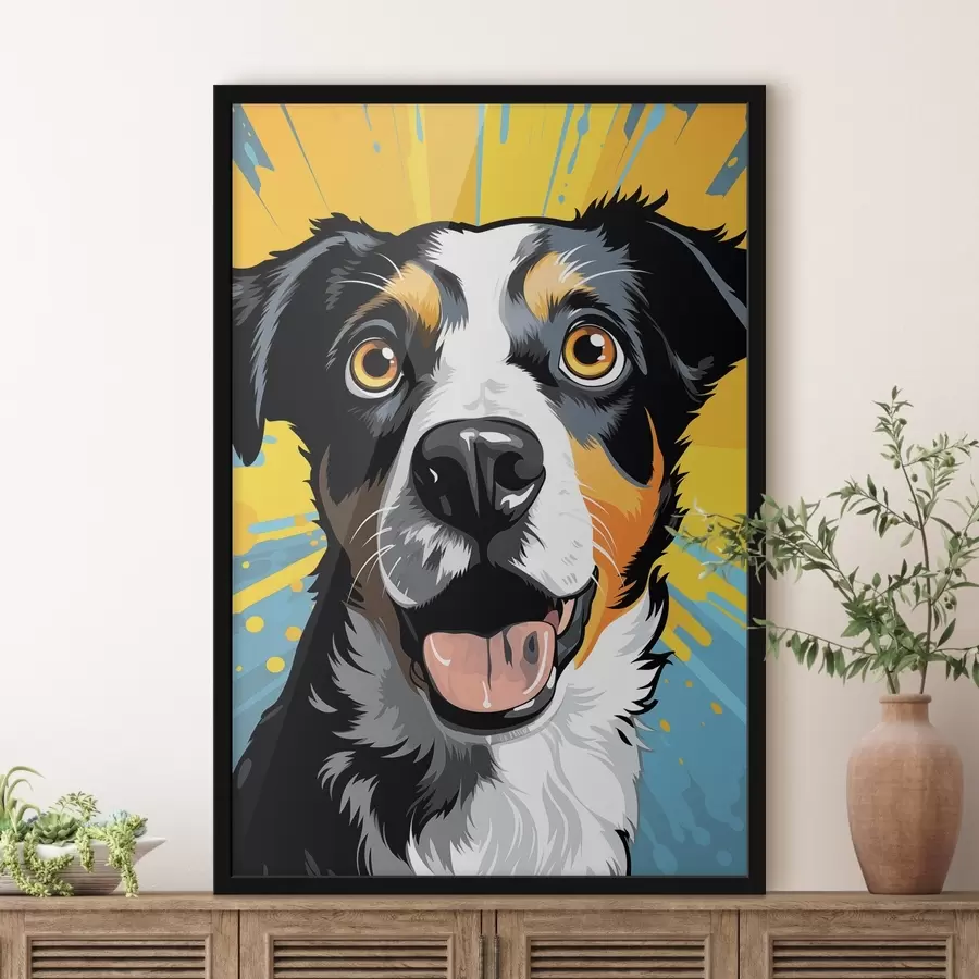 murales de pared Perro feliz Pop Art f45279