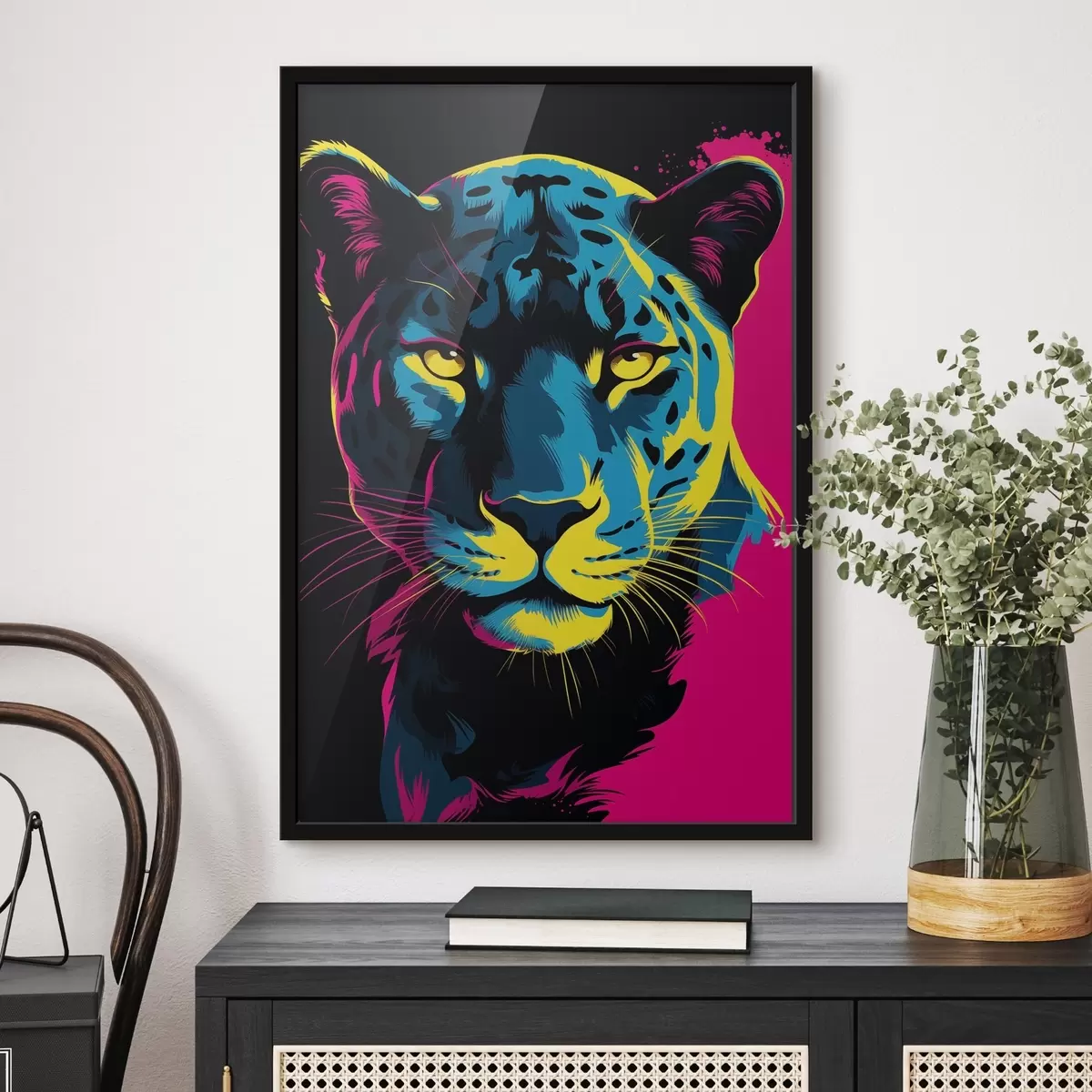 Poster Tigre en un estallido de color f45280