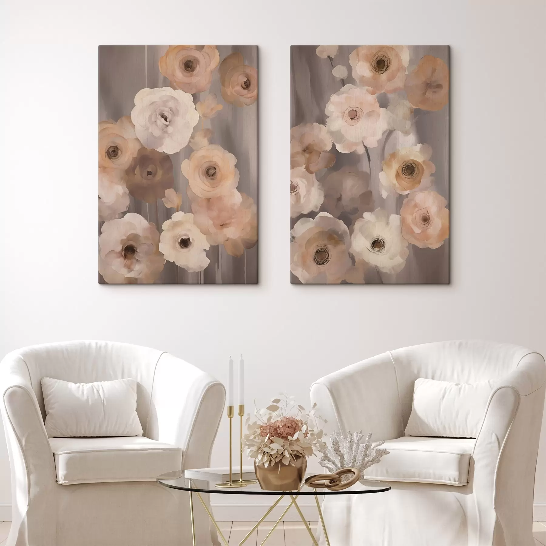 murales de pared flores abstractas m00542