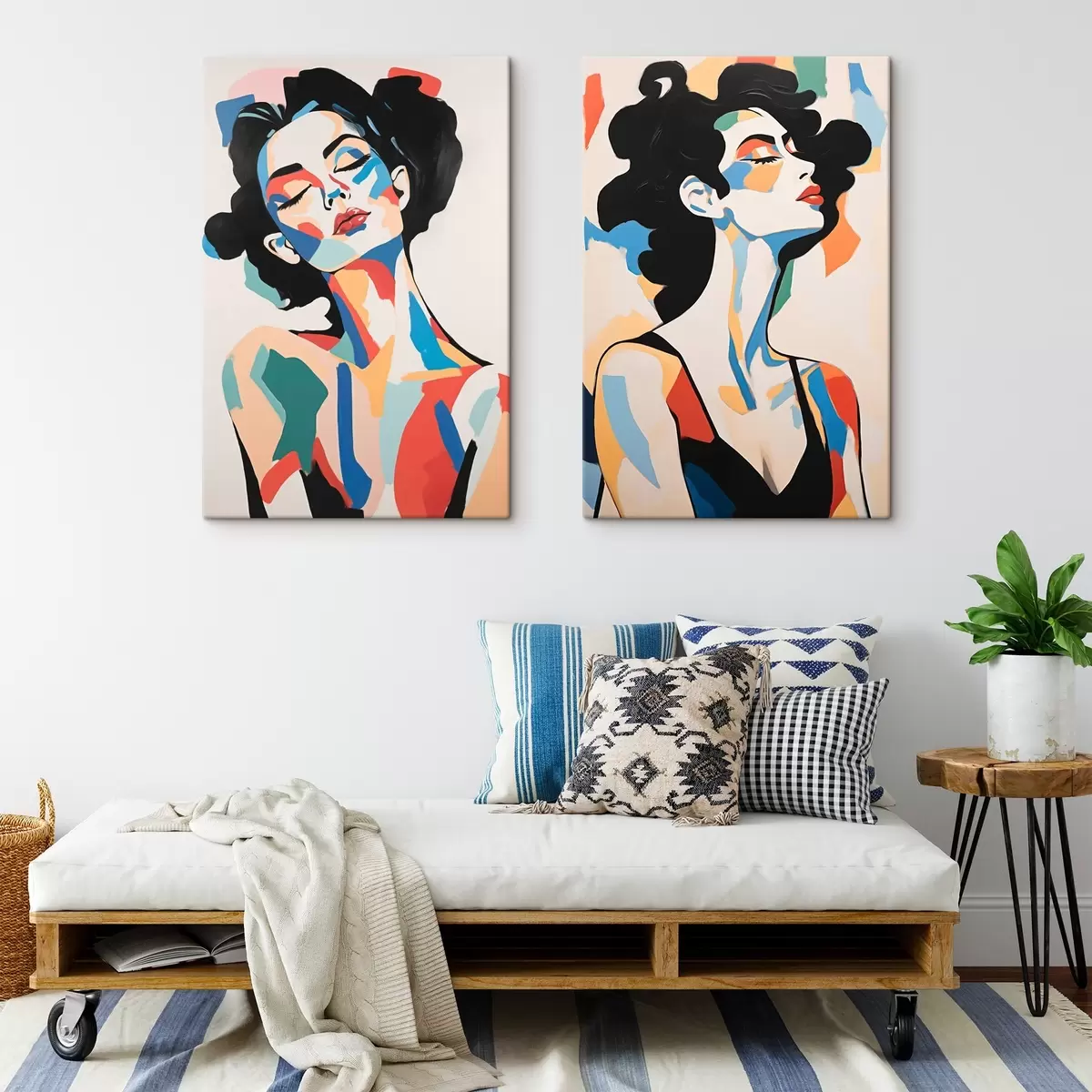 murales de pared Retratos abstractos de mujeres m00543