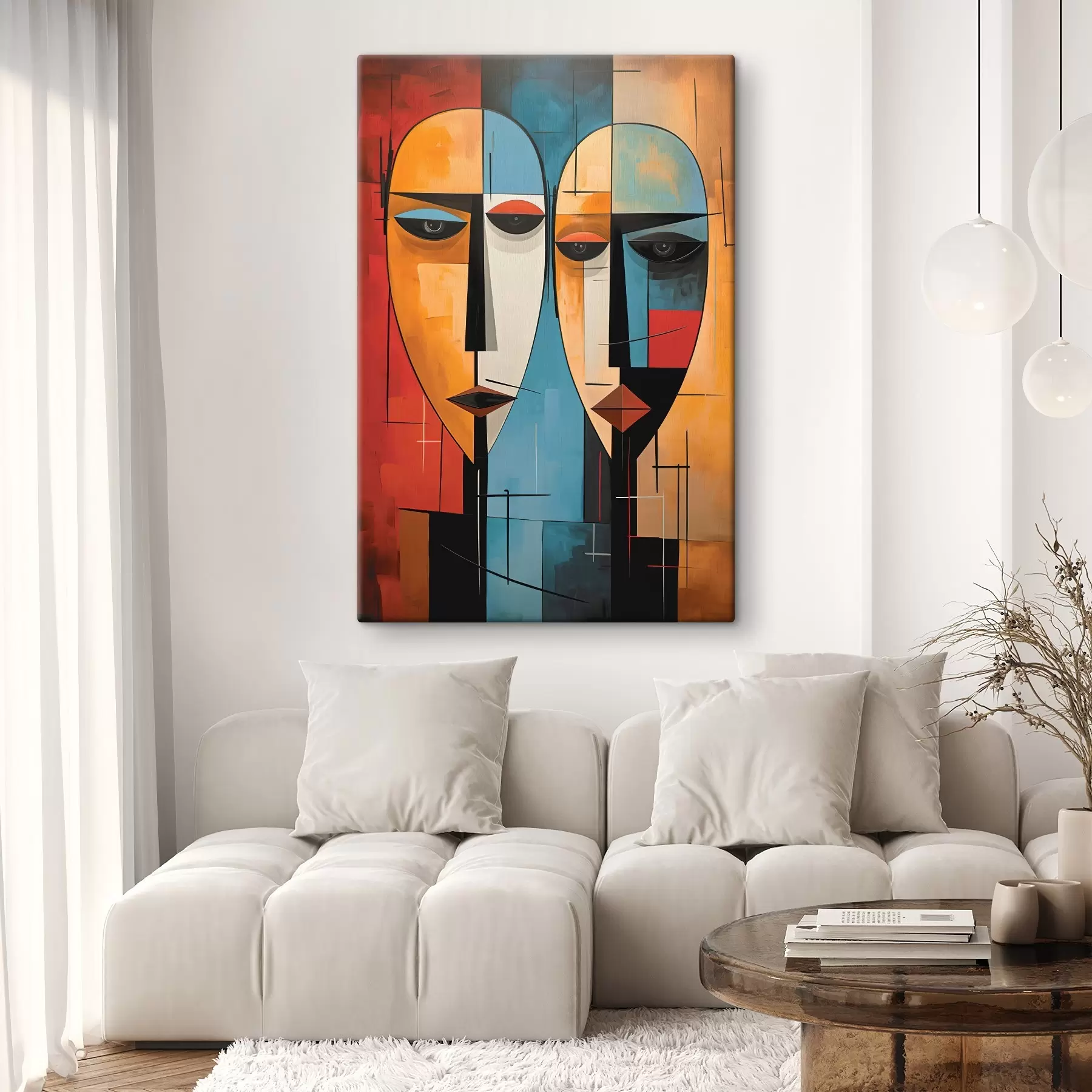 murales de pared Caras abstractas s45236