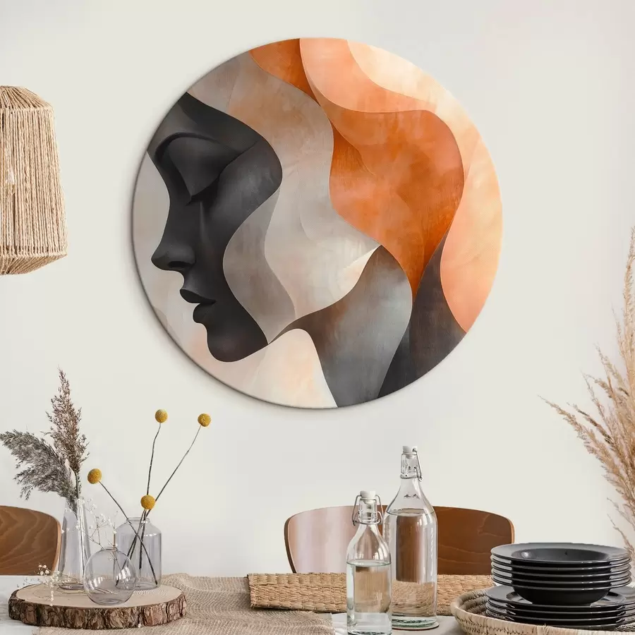 murales de pared Abstracción con retrato de mujer r45235