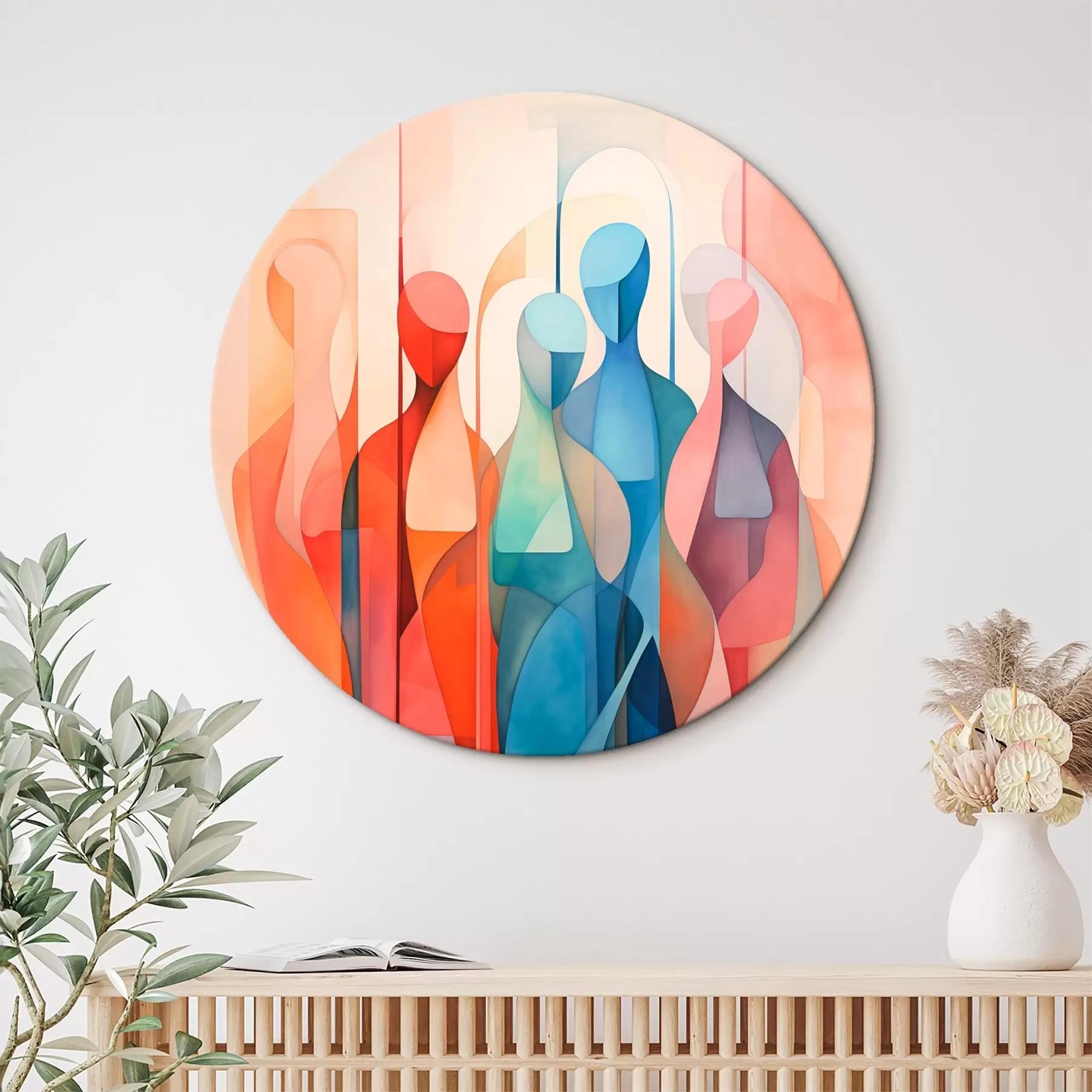 murales de pared siluetas abstractas r45237