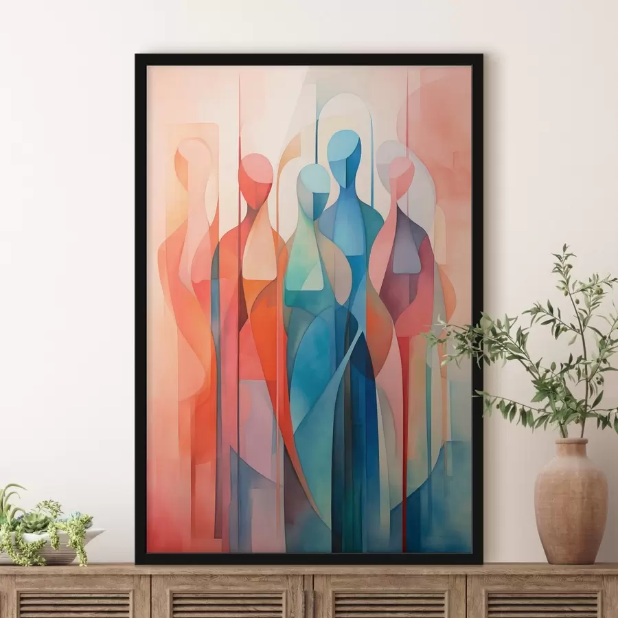 murales de pared siluetas abstractas f45237