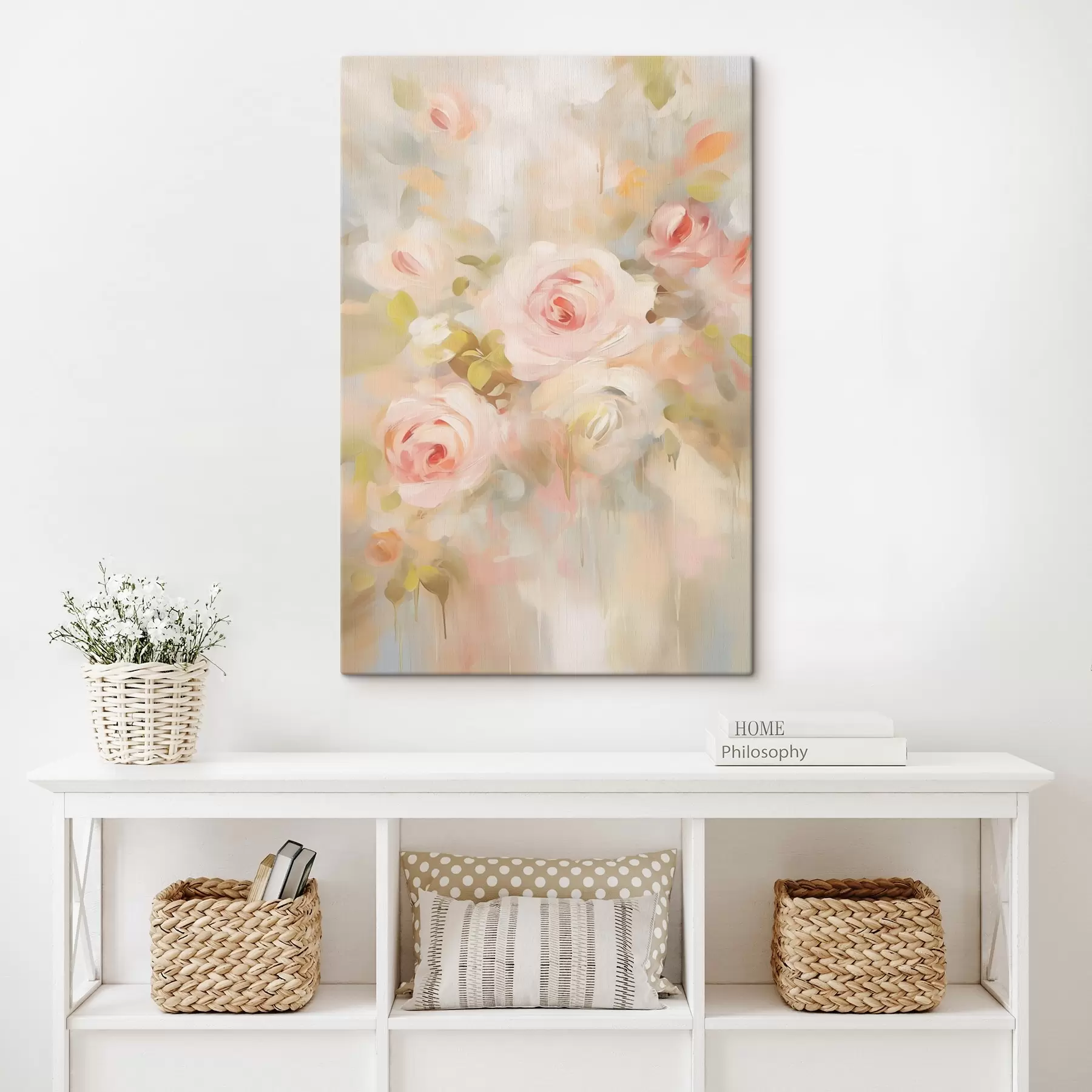 murales de pared Pintura imitación rosas s45302